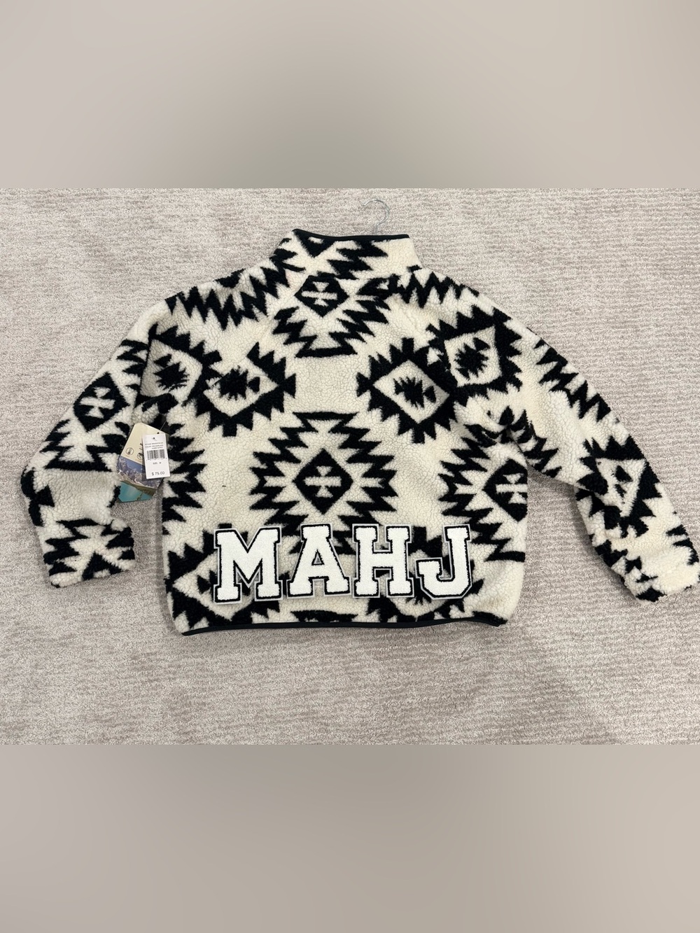 Mahjong fleece Aztec jacket